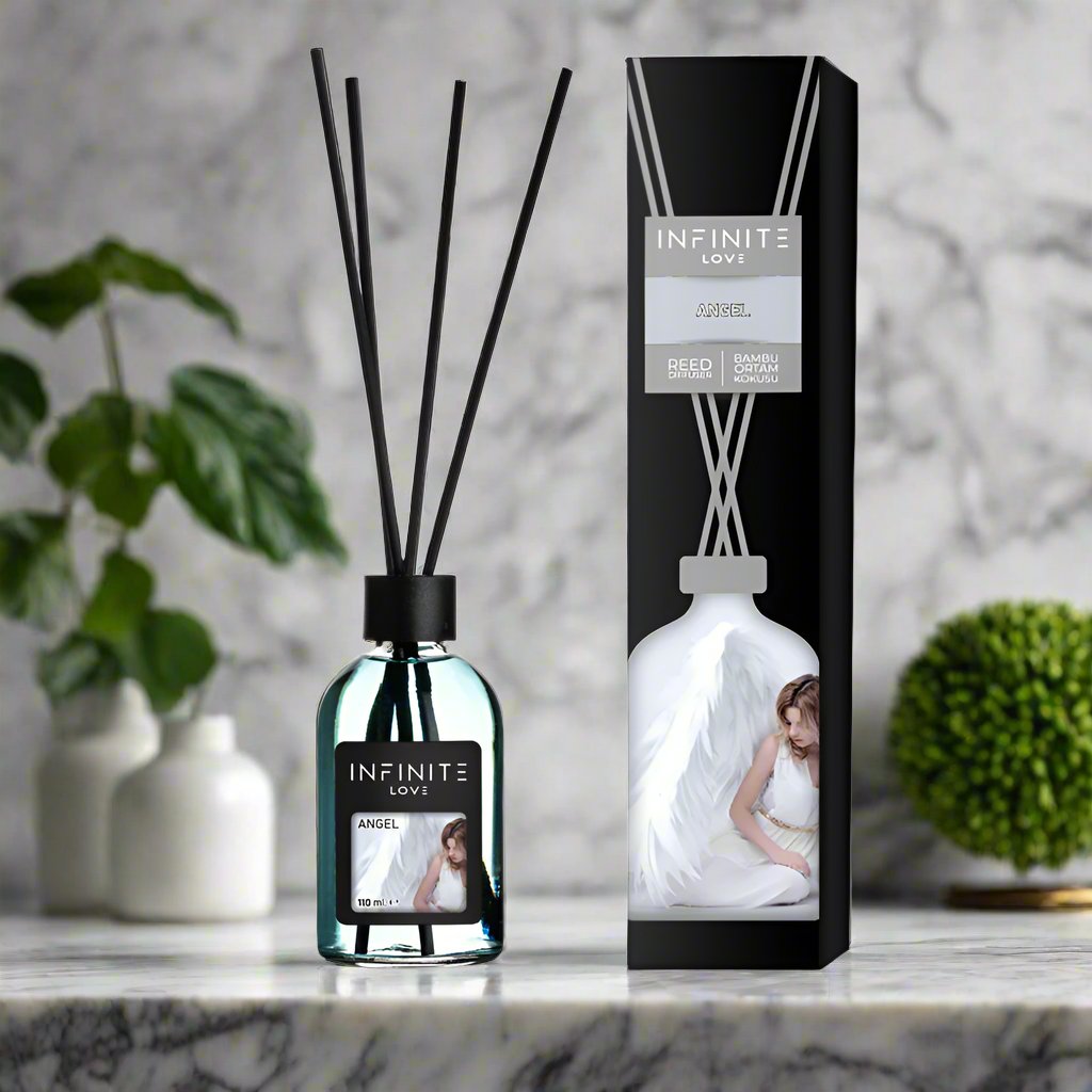 Angel Flower Reed Diffuser Set - 3.72oz (110ml) Scent Diffuser with Sticks | Home Fragrance for Room & Shelf Decor