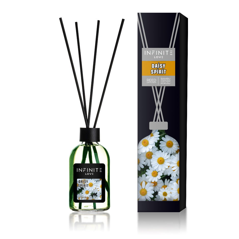 Daisy Spirit Reed Diffuser Set - 3.72oz (110ml)  Scent Diffuser with Sticks | Home Fragrance for Room & Shelf Decor